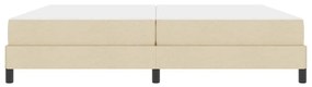 vidaXL Κρεβάτι με ελατήρια με στρώμα Κρεμ 200 x 200 cm ύφασμα