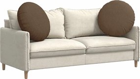 vidaXL Μαξιλάρια καθισμάτων 2 pcs Καφέ Ø80 x 29 εκ ύφασμα