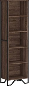 vidaXL Βιβλιοθήκη Καφέ Δρυς 50x31x169 εκ. από Επεξεργασμένο Ξύλο