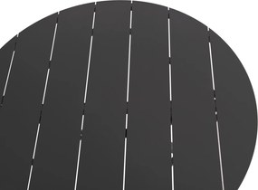 ΤΡΑΠΕΖΙ ΑΛΟΥΜΙΝΙΟΥ ΣΤΡΟΓΓΥΛΟ HIGER HM6290.01 ΓΚΡΙ Φ126x74Υεκ.