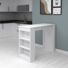 Τραπέζι μπαρ Deep Megapap χρώμα λευκό 120x50x100εκ.