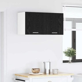 vidaXL Κρεμαστό ντουλάπι Μαύρη Οξυά 80 x 31 x 40 εκ Επεξεργασμένο ξύλο