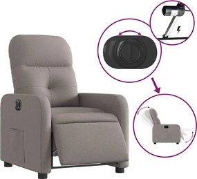 vidaXL Πολυθρόνα Ανακλινόμενη Ηλεκτρική Taupe Υφασμάτινη