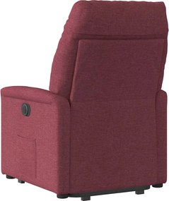 vidaXL Πολυθρόνα Ηλεκτρική Ανακλ. Μπορντό Υφασμάτινη