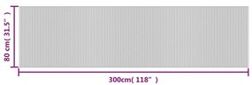 Χαλί Ορθογώνιο Μαύρο 80 x 300 εκ. Μπαμπού - Μαύρο