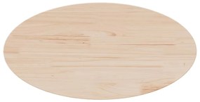 vidaXL Επιφάνεια Τραπεζιού Οβάλ 60x30x2,5 εκ. από Μασίφ Ξύλο Πεύκου