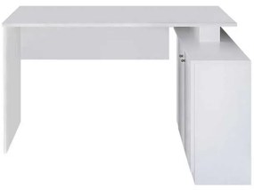 Γραφείο εργασίας Basak Megapap γωνιακό χρώμα λευκό 130x60x74εκ.
