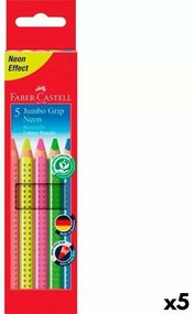 Χρωματιστά μολύβια Faber-Castell νέον Πολύχρωμο (5 Μονάδες)