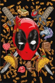 Αφίσα Deadpool - Bullets and Chimichangas, (61 x 91.5 cm)