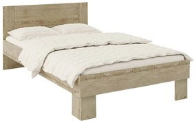 Κρεβάτι ArteLibre ΦAIΔPA Μοριοσανίδα Sonoma 124.2x204.2x80cm (Στρώμα 120x200cm)