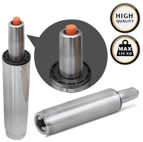 Αμορτισέρ καρέκλας γραφείου Megapap Class-4 υψηλών αντοχών έως 150kg χρώμα ασημί 25 - 35εκ.