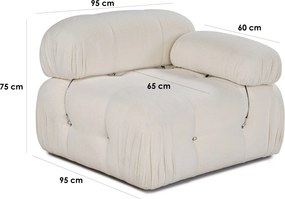 1-Seat Sofa Bubble 1R - Beige White