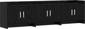 vidaXL Ντουλάπι TV 168 x 33 x 47 εκ. Μαύρη Δρυς Επεξεργασμένο Ξύλο