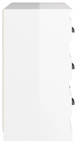 vidaXL Ντουλάπι Γυαλιστερό Λευκό 70x35,5x67,5 εκ. Επεξεργασμένο Ξύλο