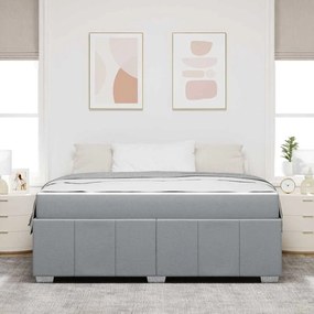 vidaXL Σκελετός Κρεβατιού Ανοιχτό γκρι 180 x 200 cm ύφασμα