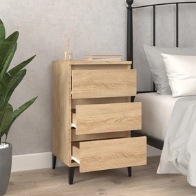 vidaXL Κομοδίνο Sonoma Δρυς 40x35x70 εκ. από Επεξεργασμένο Ξύλο