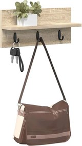 vidaXL Τοίχου Κρεμάστρα Δρύς Sonoma 40 x 10,5 x 18 εκ