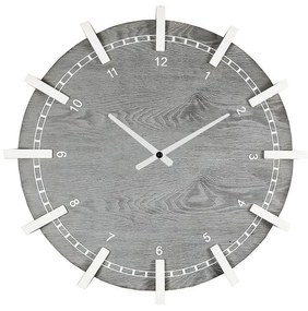 Ρολόι Τοίχου Madera 2 017192 D61xH5cm Grey-White Wood