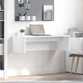 vidaXL Επιτοίχιο γραφείο Λευκό 100 x 45 x 30 εκ Επεξεργασμένο ξύλο