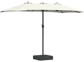 vidaXL Ομπρέλα Κήπου Άμμος 385 x 209 x 244 εκατοστά ύφασμα