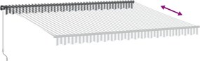 vidaXL Χειροκίνητη τέντα με ηλιακό LED 4,5 x 3,5 m