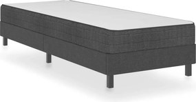 vidaXL Κρεβάτι Boxspring Σκούρο Γκρι 100 x 200 εκ. Υφασμάτινο