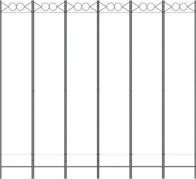 vidaXL Διαχωριστικό Δωματίου με 6 Πάνελ Λευκό 240x220 εκ. από Ύφασμα