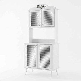 Έπιπλο Μπαρ Καφέ Λευκό BRADO 90x40x20