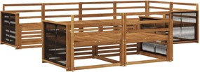 vidaXL Σειρά Καναπέ Εξωτερικού 7 pcs Φυσικό