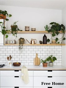Stewehome Διακοσμητικό ράφι τοίχου MDF (Φυσικό πεύκο) 70x15x15 cm