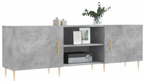 vidaXL Έπιπλο Τηλεόρασης Γκρι Σκυροδέματος 150x30x50 εκ. Επεξ. Ξύλο