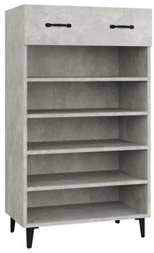 vidaXL Παπουτσοθήκη Γκρι Σκυροδέματος 60x35x105 εκ. Επεξεργασμένο Ξύλο