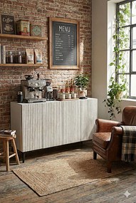 Console Zeynep 120 - White, Travertine White
Travertine