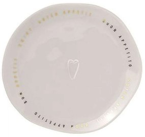 Πιάτο Γλυκού Bon Apetit RD0011370 13,4cm White-Gold Raeder Πορσελάνη