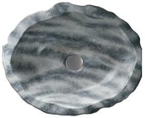 Sanitec Petra 286 Νιπτήρας Πέτρινος Επικαθήμενος 39x14cm Grigio Οcra