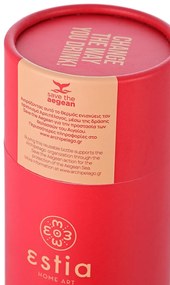 Ποτήρι Θερμός Travel Cup Save The Aegean Scarlet Red 500ml - Estia