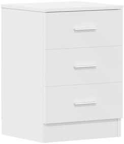 vidaXL Κομοδίνα 2 τεμ. Λευκά 38 x 35 x 56 εκ. από Επεξ. Ξύλο