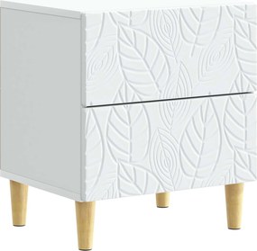 vidaXL Κομοδίνο Λευκό 43 x 34,5 x 48 εκ Επεξεργασμένο Ξύλο