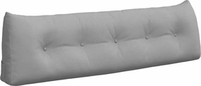 vidaXL Μαξιλάρι Πλάτης Σκίουρος Γκρί 160 x 24 x 50 εκ ύφασμα
