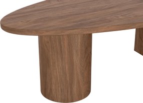 ΤΡΑΠΕΖΙ ΣΑΛΟΝΙΟΥ ΟΒΑΛ ALPER HM18327 MDF ΣΕ SONAMA ΧΡΩΜΑ 110x60x40Υεκ