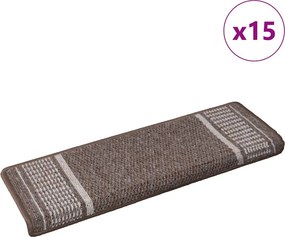 vidaXL Αυτοκόλλητα Ματ Σκαλοπατιών 15 τμχ. 65 x 21 x 4 cm