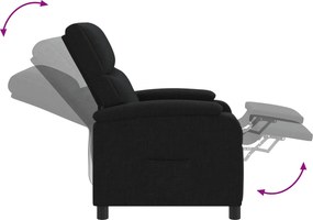 vidaXL Αναπαυτική Καρέκλα Μαύρο Ύφασμα