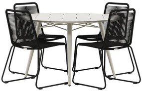Σετ Τραπέζι και καρέκλες Dallas 3510, Μέταλλο, Μέταλλο, Σχοινί | Epipla1.gr