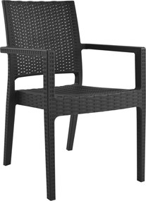 ΠΟΛΥΘΡΟΝΑ ΠΟΛΥΠΡΟΠΥΛΕΝΙΟΥ ΒΑΡΕΩΣ ΤΥΠΟΥ KAGANU DARK GREY HM5134.01 57x55,5x89 εκ.