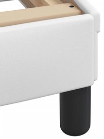 vidaXL Κρεβάτι με Στρώμα Dover Λευκό 100x200 εκ. από Συνθετικό Δέρμα