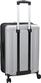 vidaXL Βαλίτσα με κλειδαριά Ασημί 43 x 27 x 66 εκ. ΑΒΣ Πλαστικό