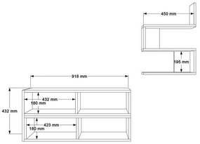 Σύνθετο σαλονιού Kakomo pakoworld σε λευκή απόχρωση 170x29.5x43εκ