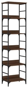 vidaXL Βιβλιοθήκη Καφέ Δρυς 50 x 33 x 188,5 εκ. Επεξεργασμένο Ξύλο