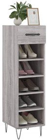 vidaXL Παπουτσοθήκη Γκρι Sonoma 30x35x105 εκ. από Επεξεργασμένο Ξύλο