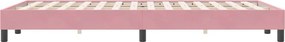 vidaXL Box Spring κρεβάτι χωρίς στρώμα ροζ 120x220 cm Βελούδινο